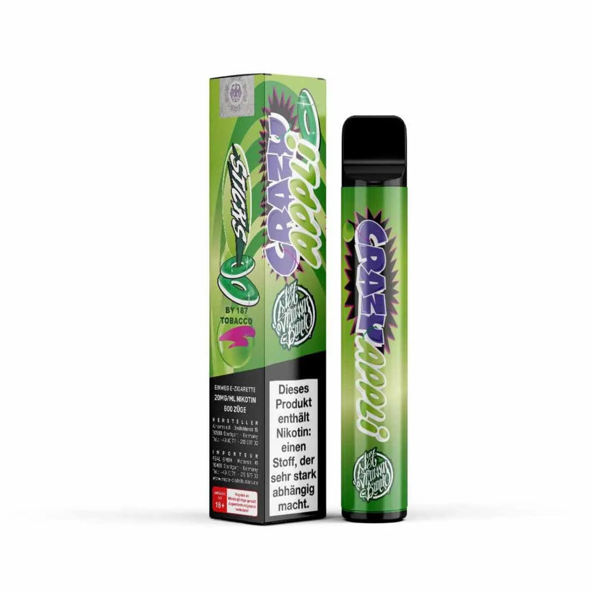 187 Vape - Crazy Appli - Einweg E-Zigarette 187 Vape - Crazy Appli - Einweg E-Zigarette