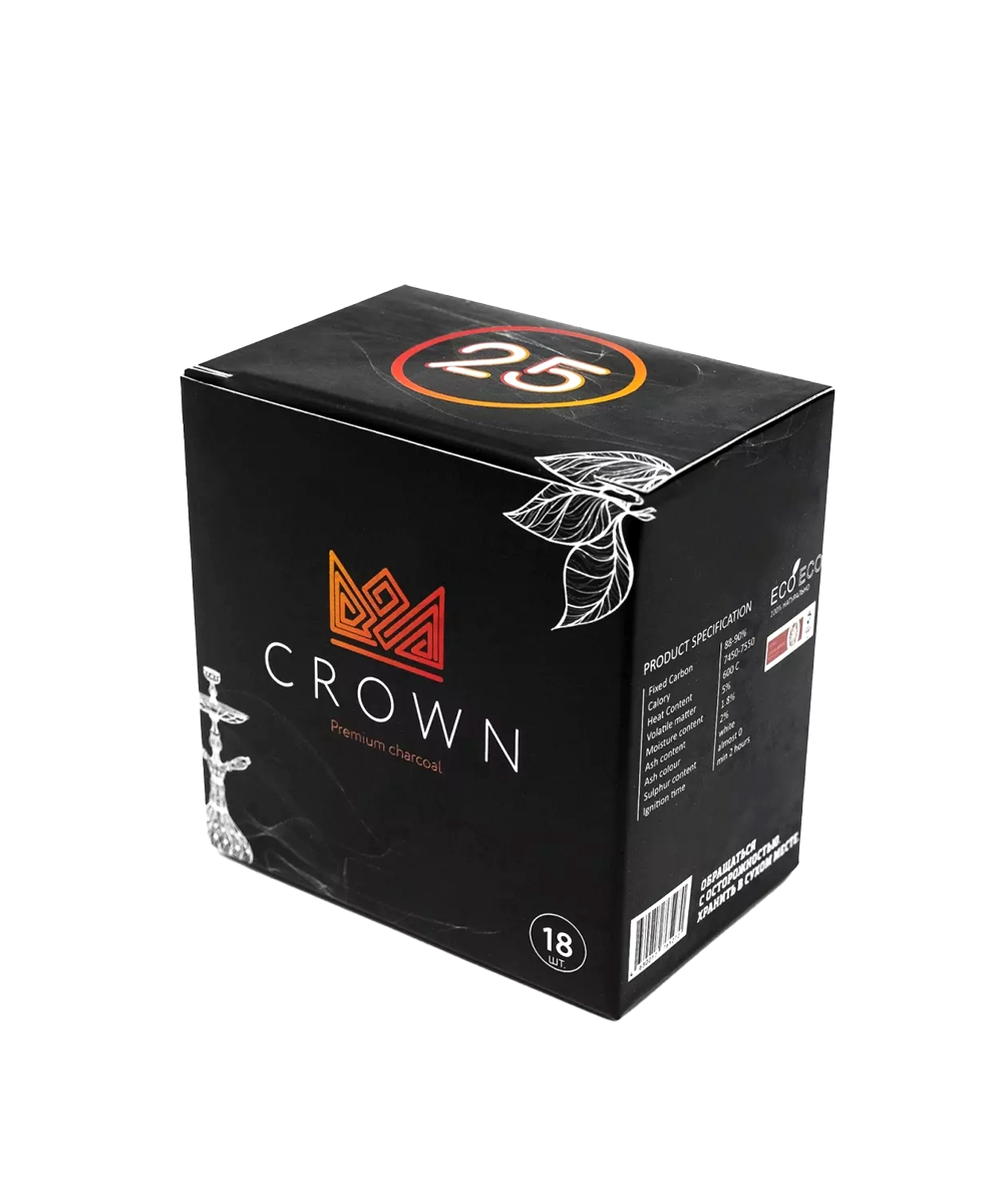 CROWN Classic 25mm Naturkohle 18 St. CROWN Classic 25mm Naturkohle 18 St.