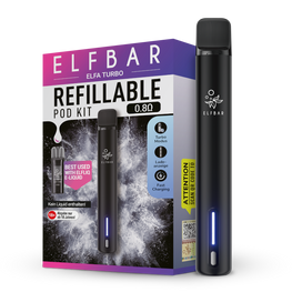 ELFBAR ELFA Turbo POD KIT Basisgerät - Black Knight