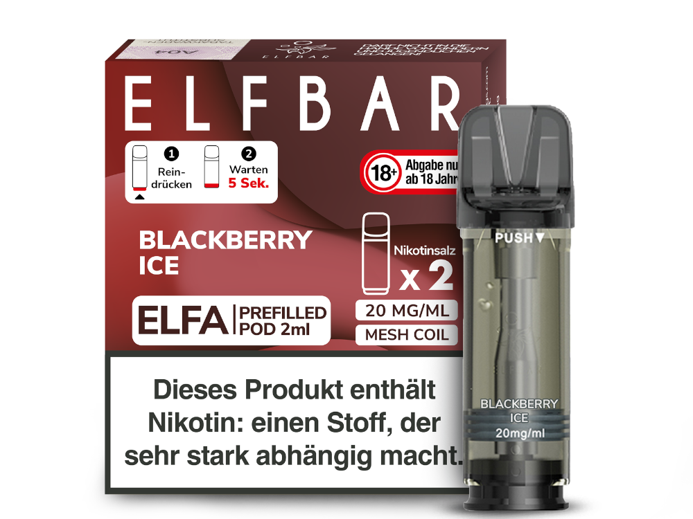ELFBAR ELFA POD 2er Pack - Blackberry Ice ELFBAR ELFA POD 2er Pack - Blackberry Ice
