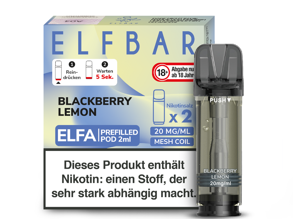 ELFBAR ELFA POD 2er Pack - Blackberry Lemon ELFBAR ELFA POD 2er Pack - Blackberry Lemon