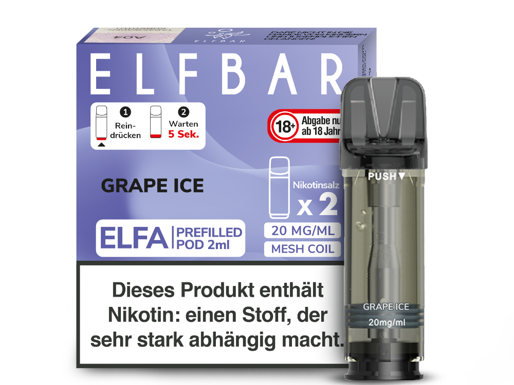 ELFBAR ELFA POD 2er Pack - Grape Ice ELFBAR ELFA POD 2er Pack - Grape Ice