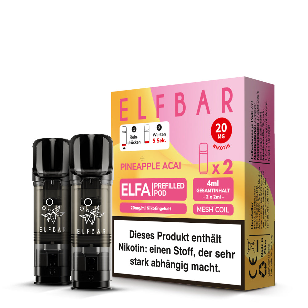 ELFBAR ELFA POD 2er Pack - Pineapple Acai ELFBAR ELFA POD 2er Pack - Pineapple Acai