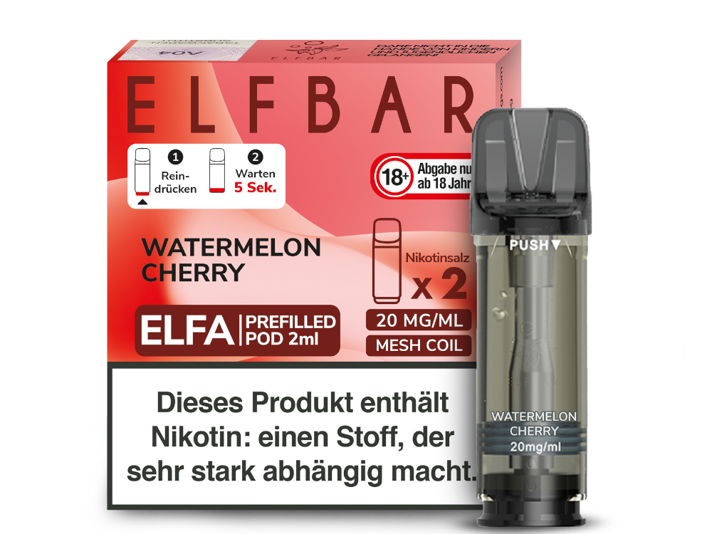 ELFBAR ELFA POD 2er Pack - Watermelon Cherry ELFBAR ELFA POD 2er Pack - Watermelon Cherry