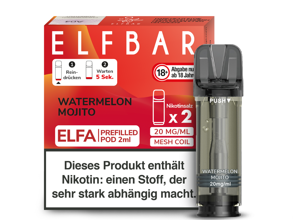 ELFBAR ELFA POD 2er Pack - Watermelon Mojito ELFBAR ELFA POD 2er Pack - Watermelon Mojito