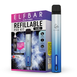 ELFBAR ELFA Turbo POD KIT Basisgerät - Aurora Cyan