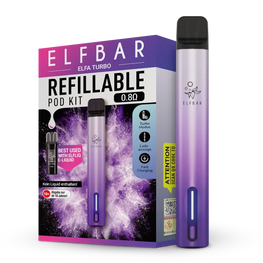 ELFBAR ELFA Turbo POD KIT Basisgerät - Aurora Purple
