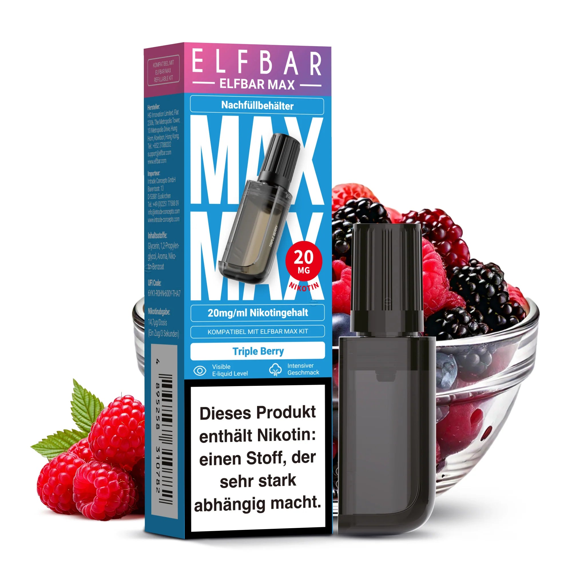 ELFBAR MAX Nachfüllbehälter - Triple Berry ELFBAR MAX Nachfüllbehälter - Triple Berry