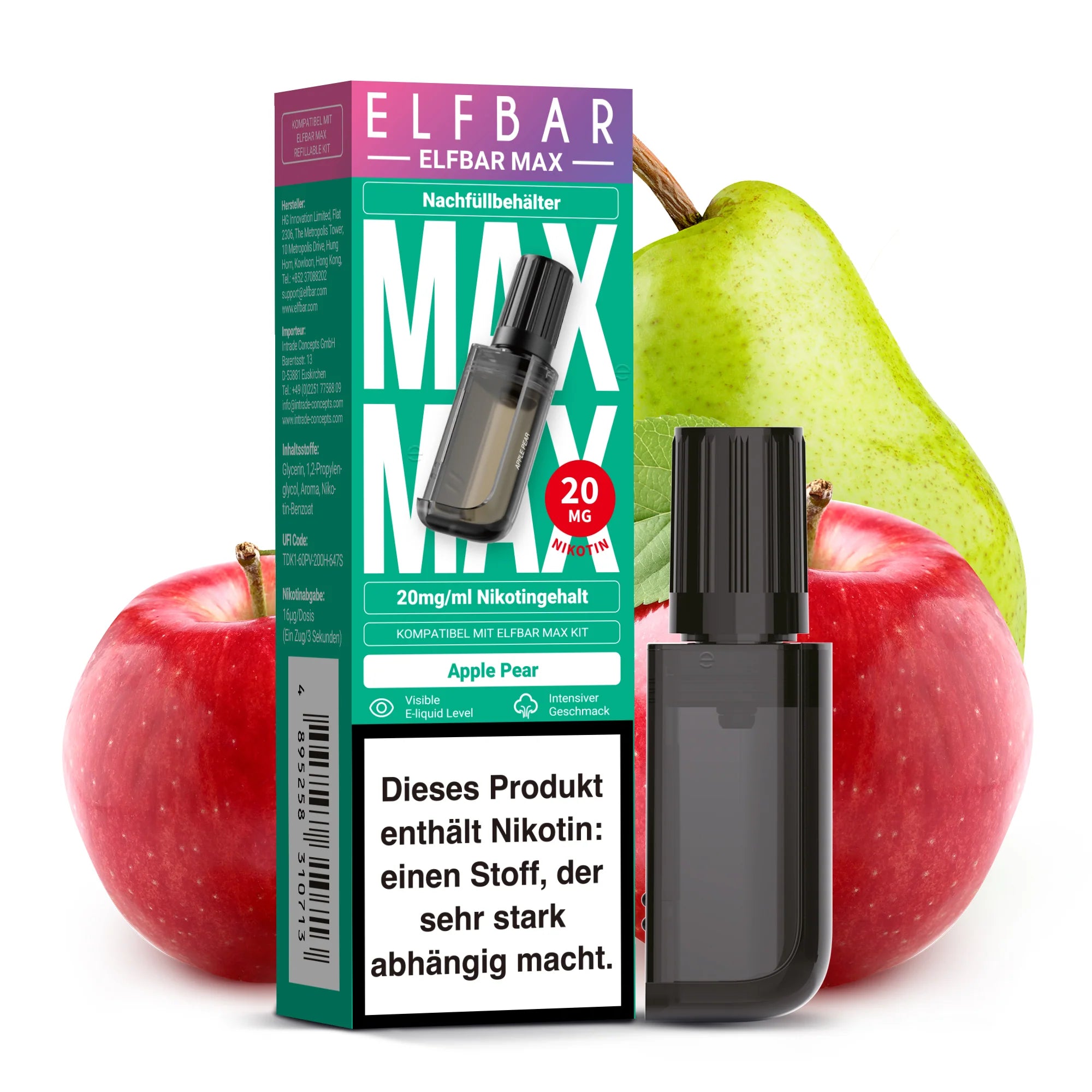 ELFBAR MAX Nachfüllbehälter - Apple Pear ELFBAR MAX Nachfüllbehälter Apple Pear