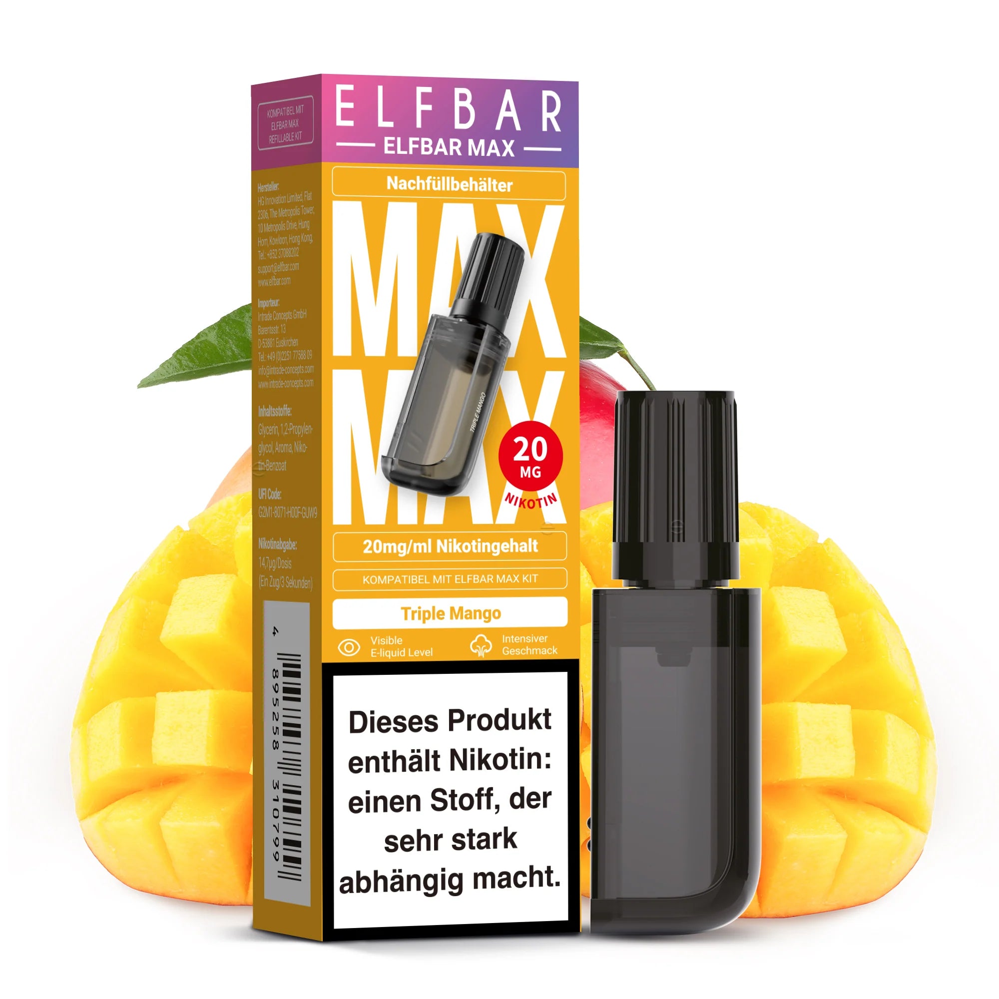 ELFBAR MAX Nachfüllbehälter - Triple Mango ELFBAR MAX Nachfüllbehälter Triple Mango