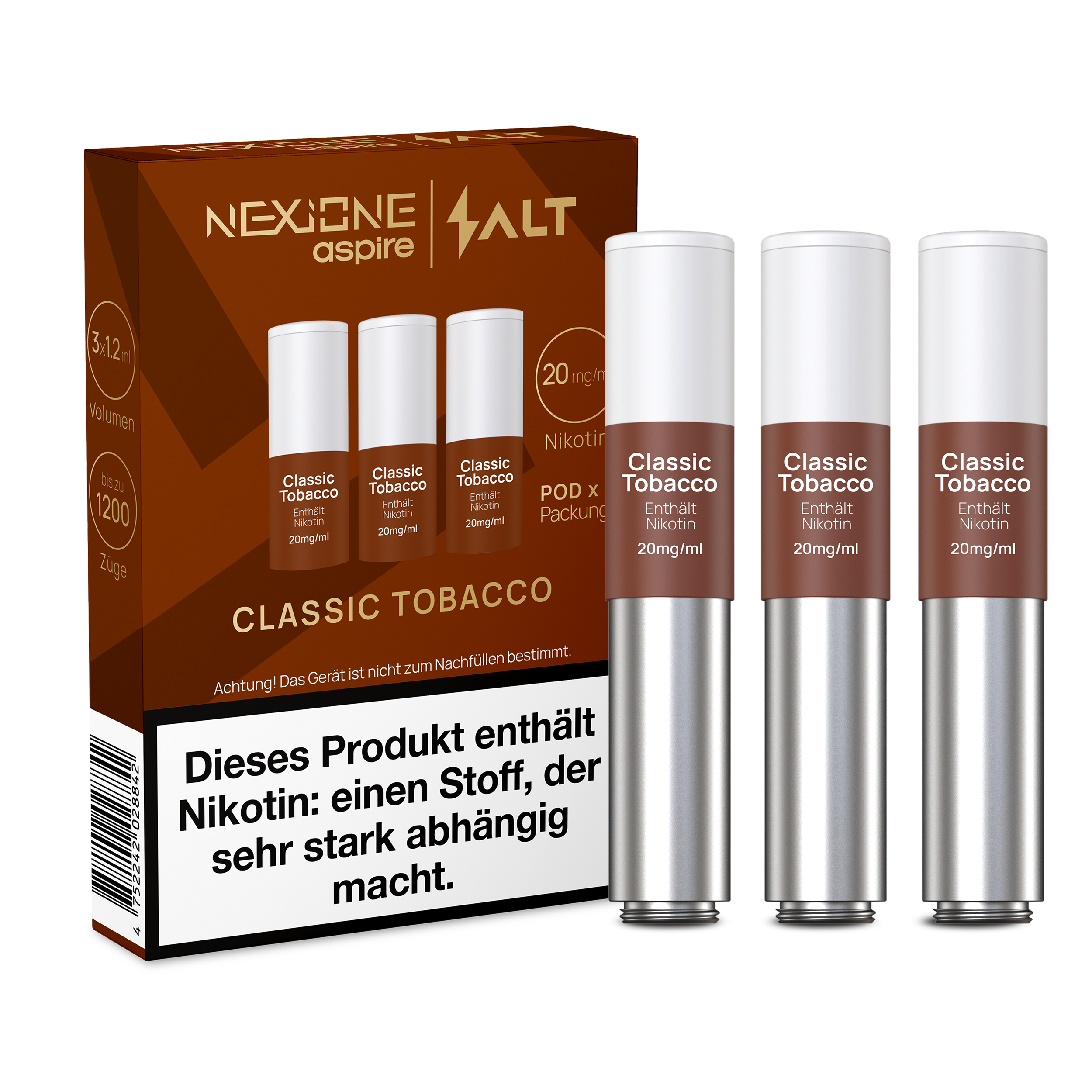 NEXIONE SALT Pods - Classic Tobacco - 3er Pack NEXIONE SALT Pods - Classic Tobacco - 3er Pack