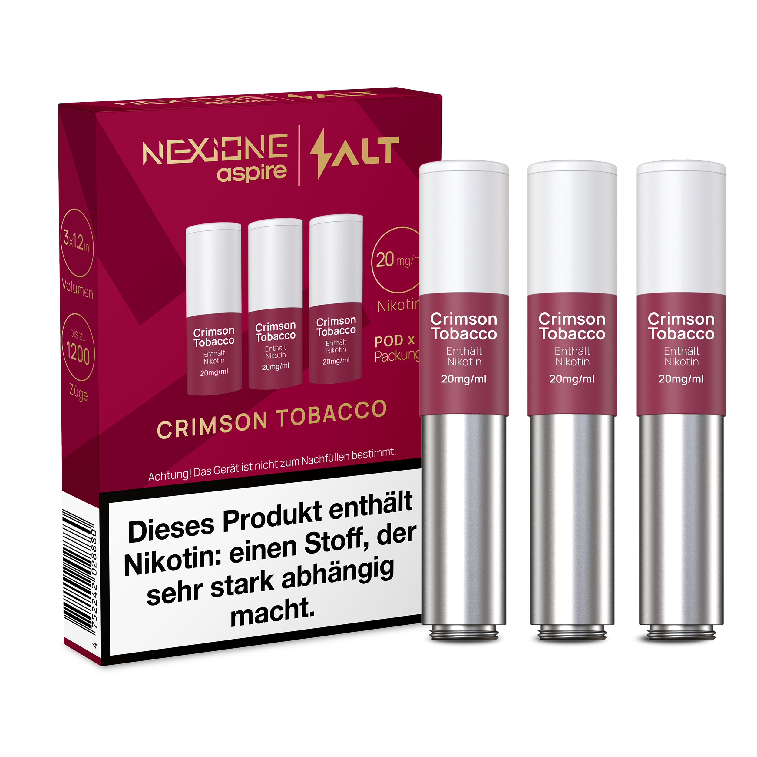 NEXIONE SALT Pods - Crimson Tobacco - 3er Pack NEXIONE SALT Pods - Crimson Tobacco - 3er Pack