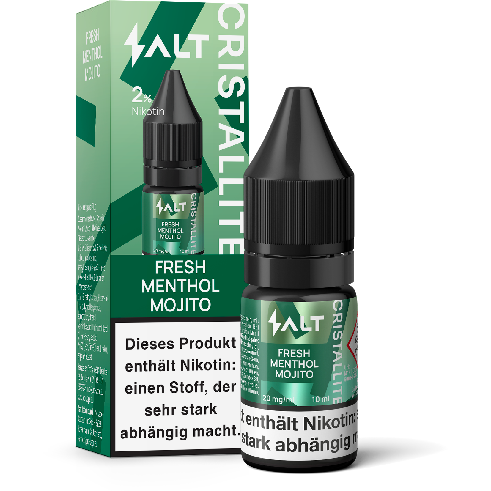 SALT CRISTALLITE Liquid 10ml - Fresh Menthol Mojito SALT CRISTALLITE Liquid 10ml - Fresh Menthol Mojito