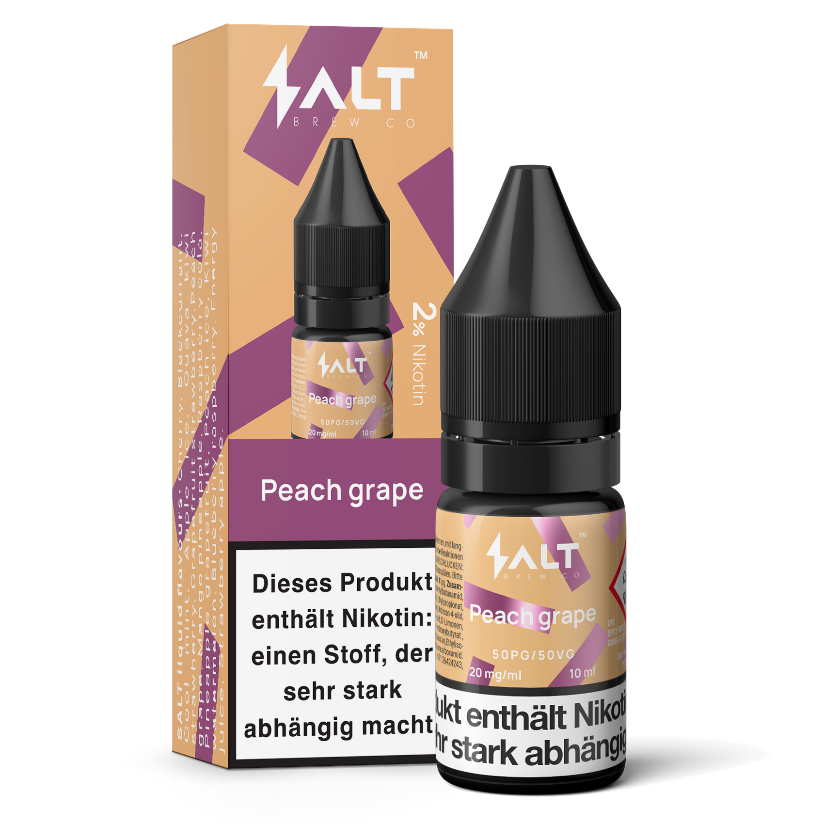 SALT Liquid 10ml - Peach Grape SALT Liquid 10ml - Peach Grape