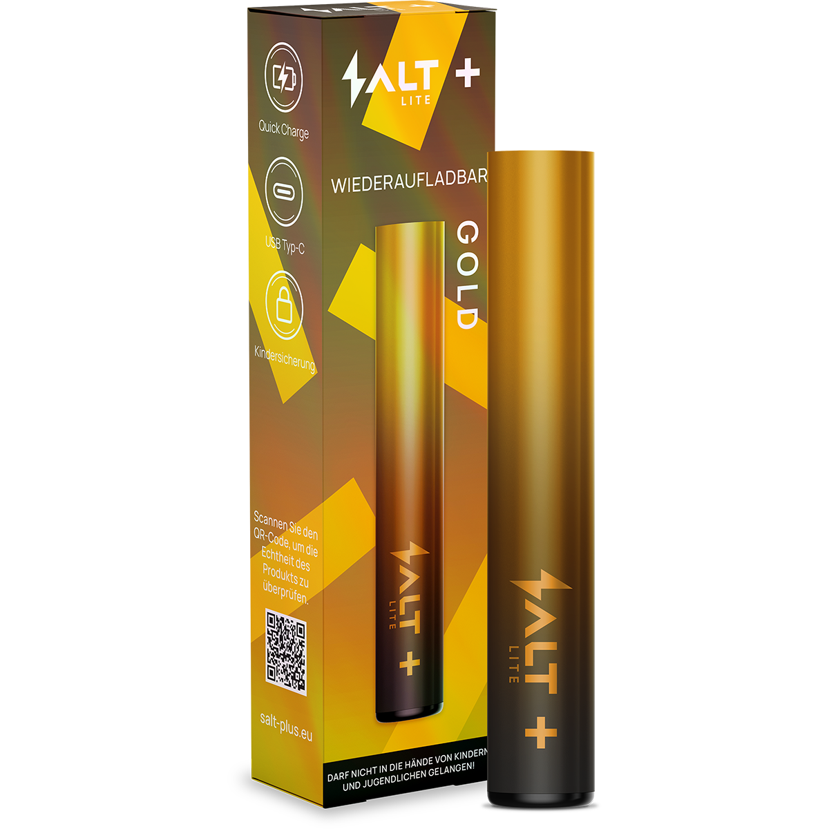 SALT+ Lite Akku - Gold - Mehrweg Basisgerät SALT Plus Lite Akku - Gold - Mehrweg Basisgerät