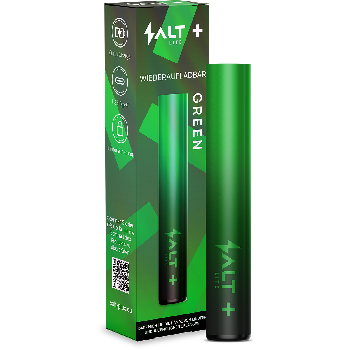 SALT+ Lite Akku - Green - Mehrweg Basisgerät SALT Plus Lite Akku - Green - Mehrweg Basisgerät