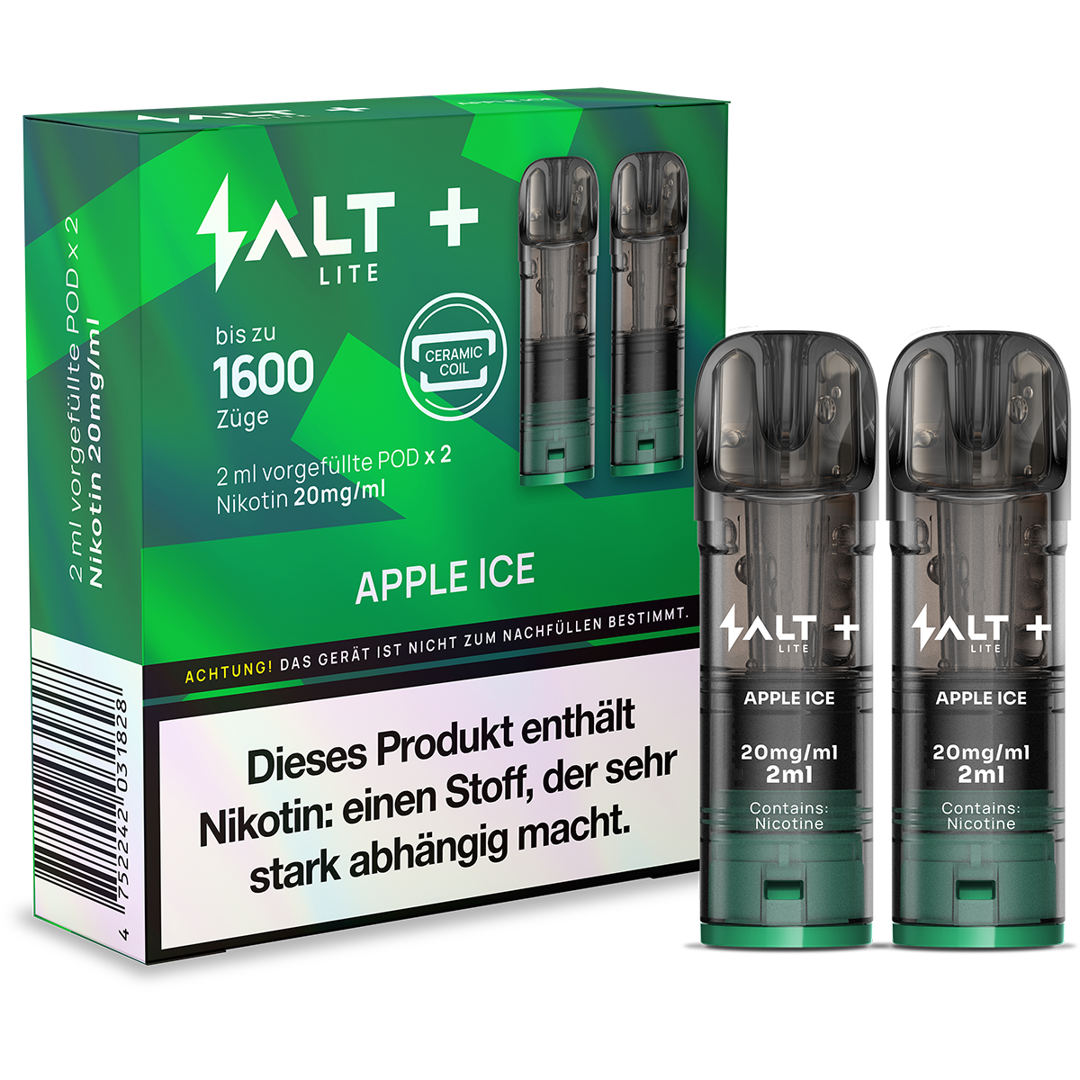 SALT+ Lite POD 2er - Apple Ice SALT Plus Lite POD 2er - Apple Ice