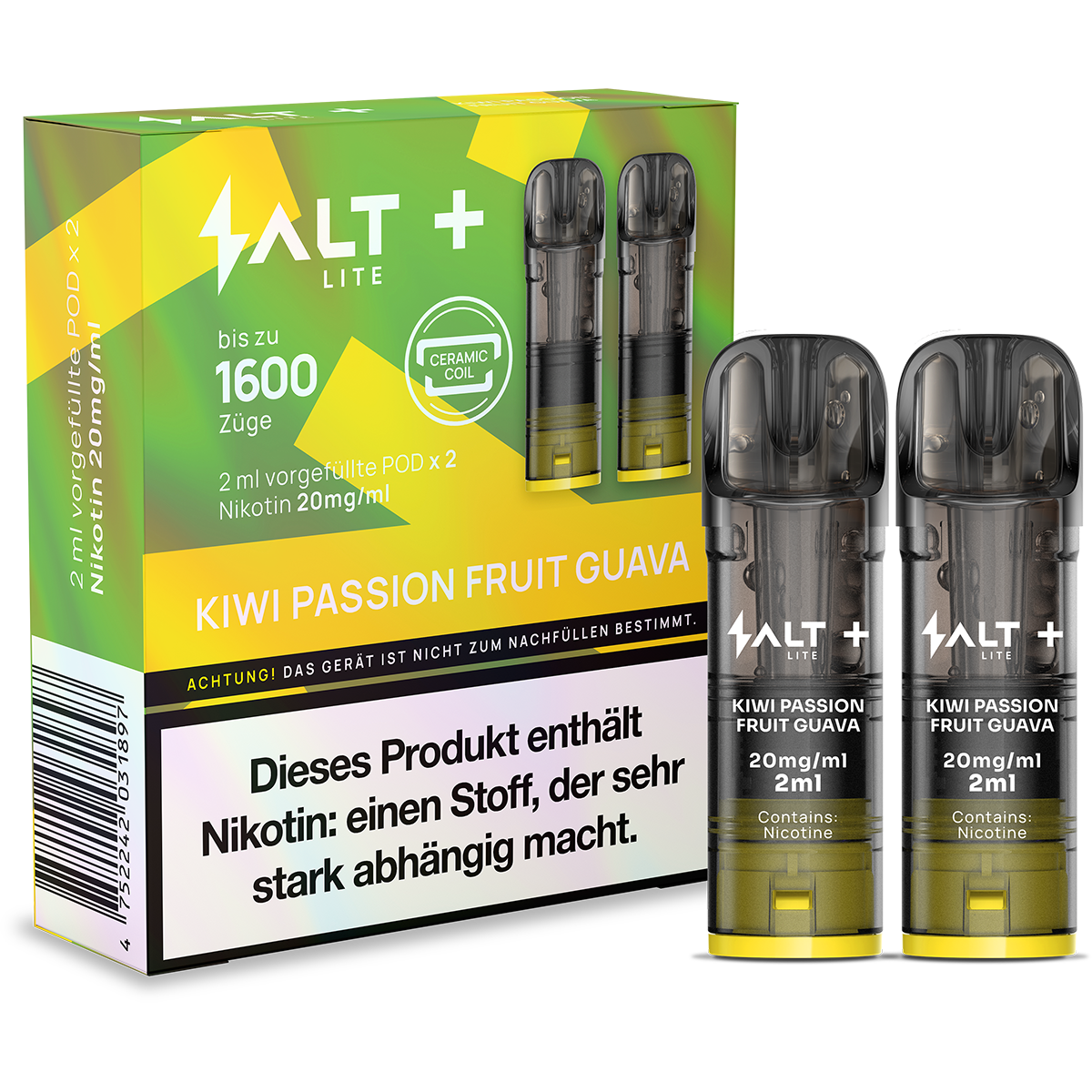SALT+ Lite POD 2er - Kiwi Passion Fruit Guava SALT Plus Lite POD 2er - Kiwi Passion Fruit Guava
