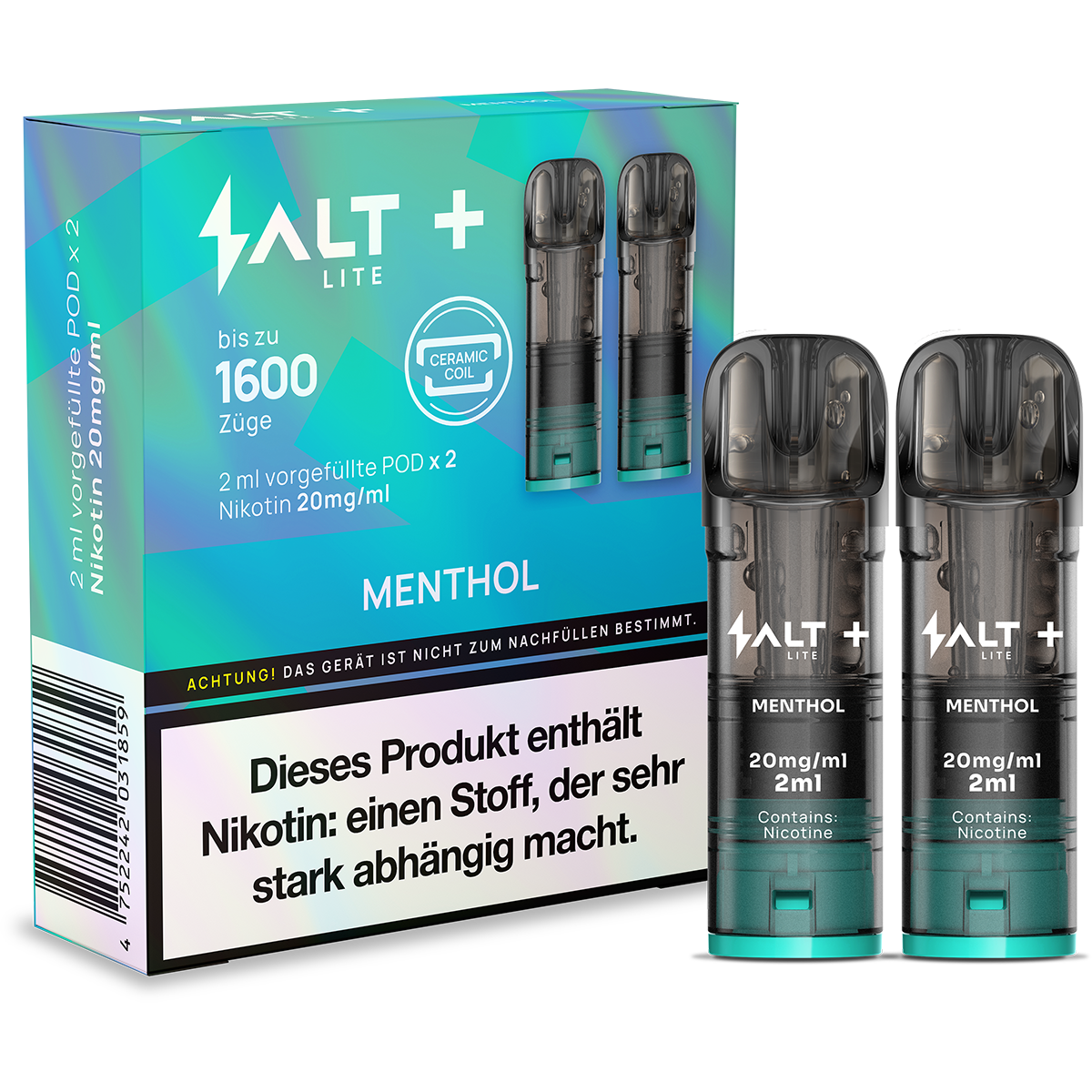 SALT+ Lite POD 2er - Menthol SALT Plus Lite POD 2er - Menthol