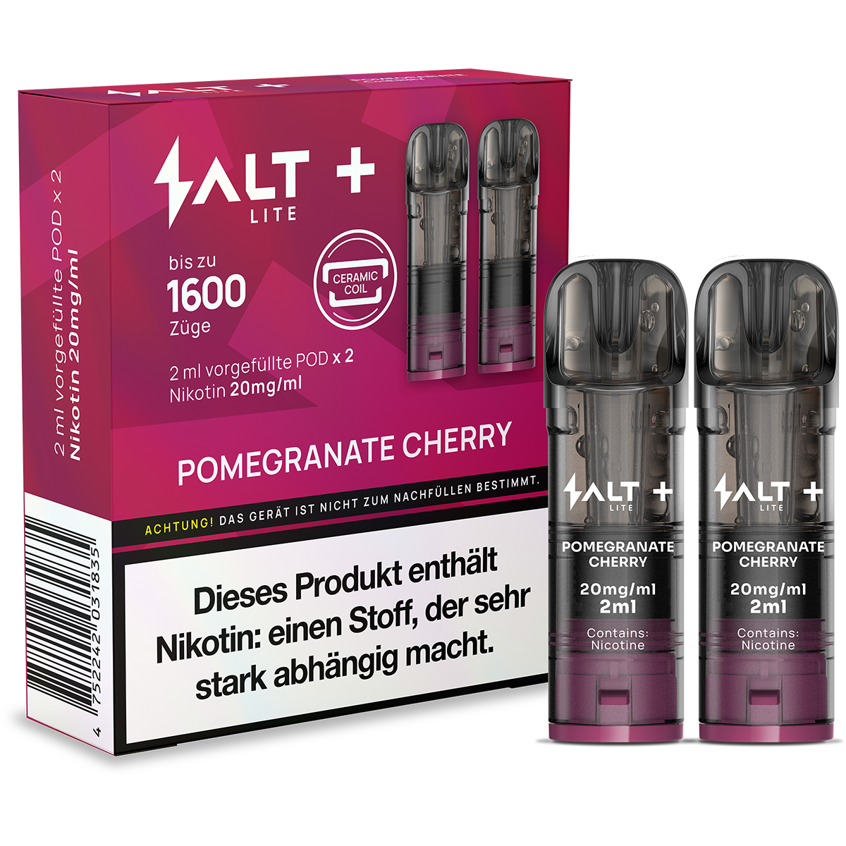 SALT+ Lite POD 2er - Pomegranate Cherry SALT Plus Lite POD 2er - Pomegranate Cherry