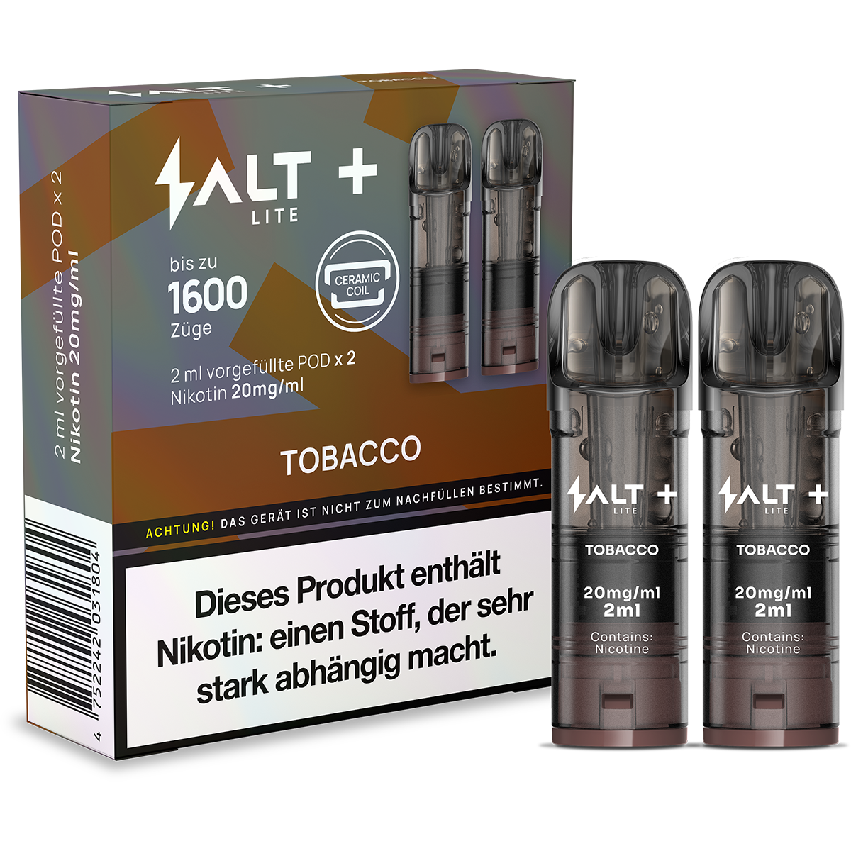 SALT+ Lite POD 2er - Tobacco SALT Plus Lite POD 2er - Tobacco