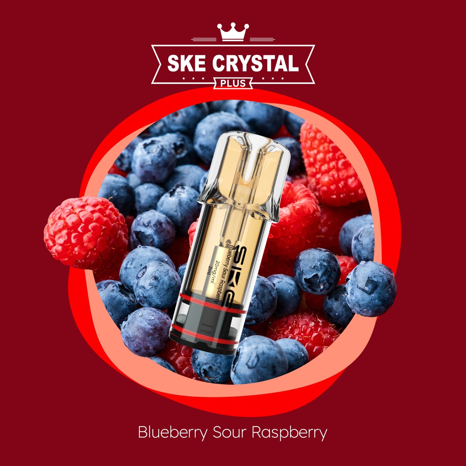 SKE CRYSTAL Plus POD 2er - Blueberry Sour Raspberry SKE CRYSTAL Plus POD 2er - Blueberry Sour Raspberry