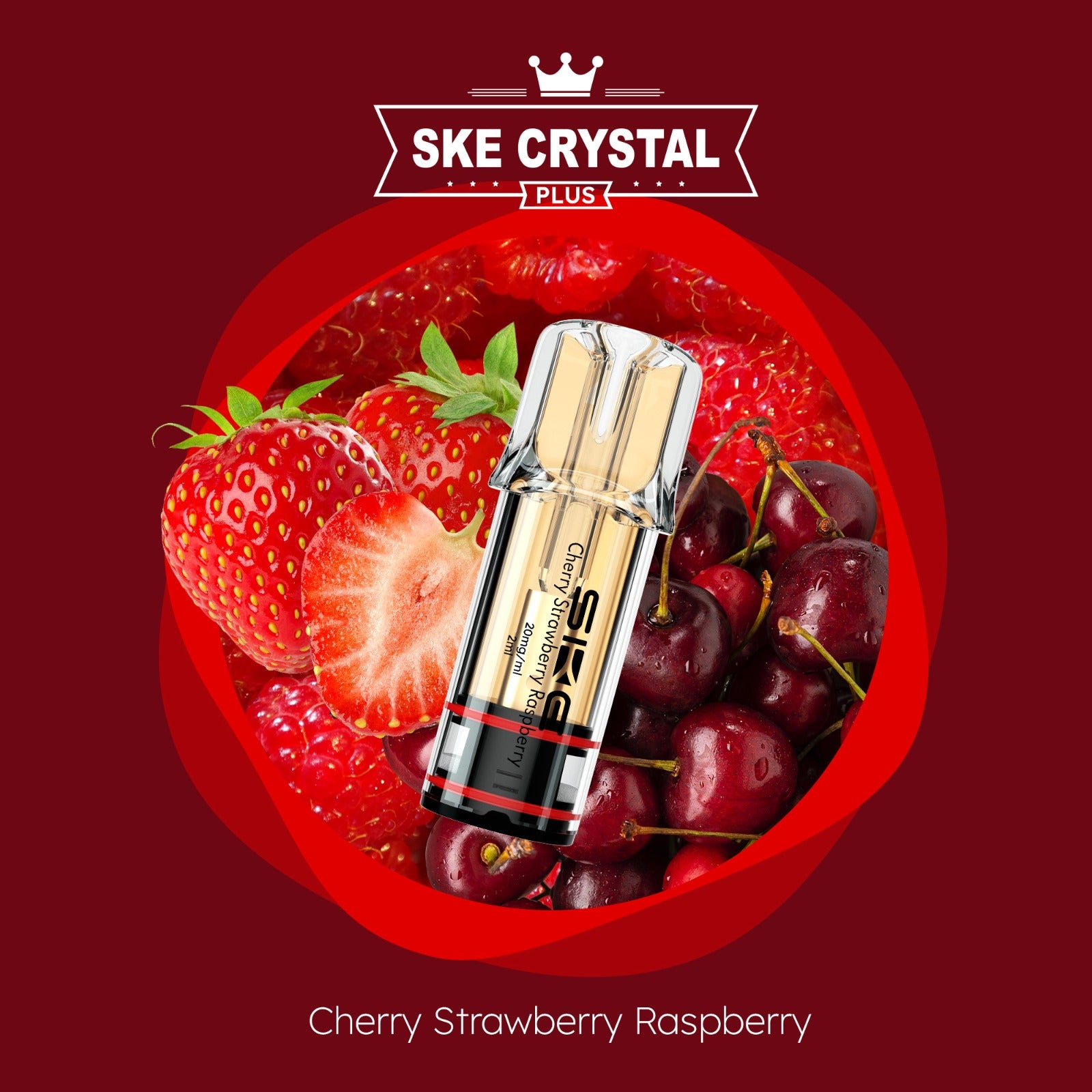 SKE CRYSTAL Plus POD 2er - Cherry Strawberry Raspberry SKE CRYSTAL Plus POD 2er - Cherry Strawberry Raspberry