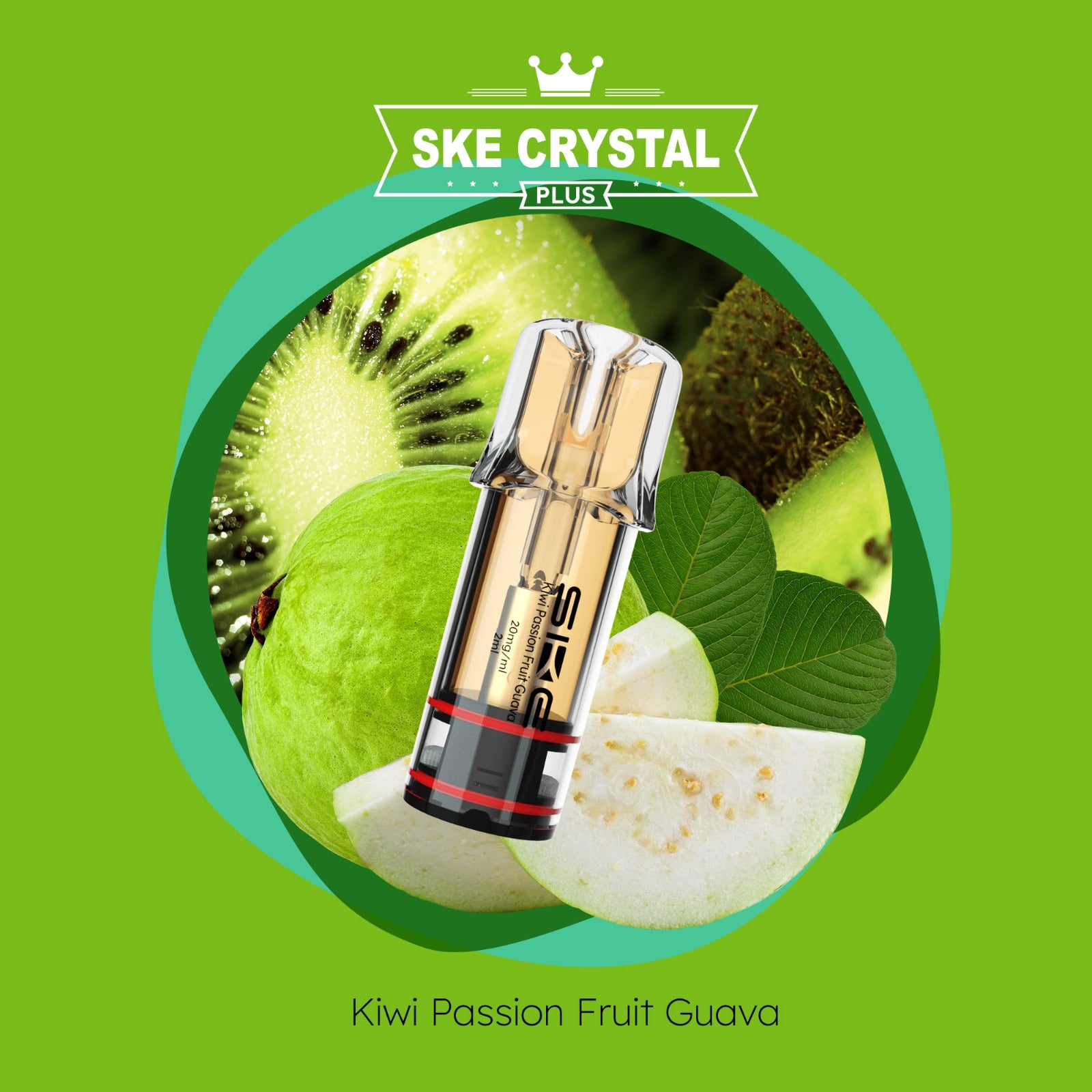 SKE CRYSTAL Plus POD 2er - Kiwi Passion Fruit Guava SKE CRYSTAL Plus POD 2er - Kiwi Passion Fruit Guava