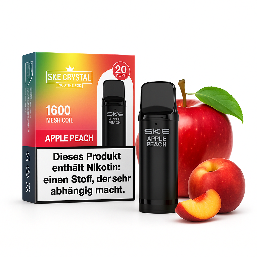 SKE Crystal Pro Pods 800 - Apple Peach SKE Crystal Pro Pods 800 - Apple Peach