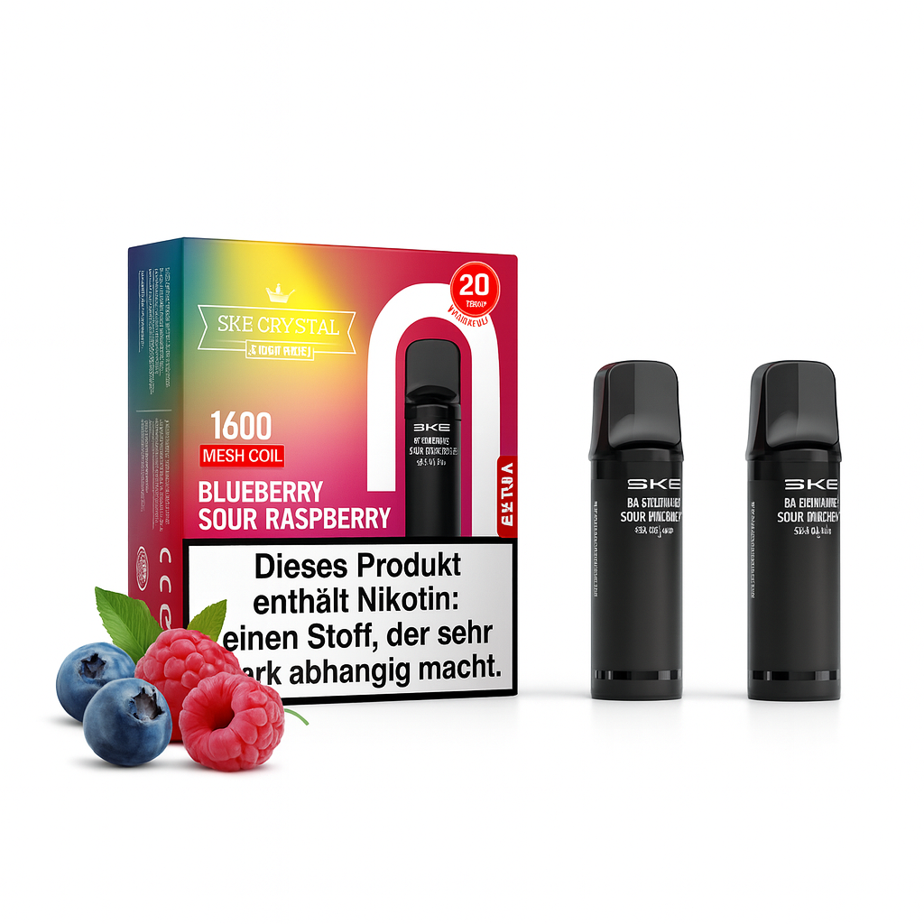SKE Crystal Pro Pods 800 - Blueberry Raspberries SKE Crystal Pro Pods 800 - Blueberry Raspberries
