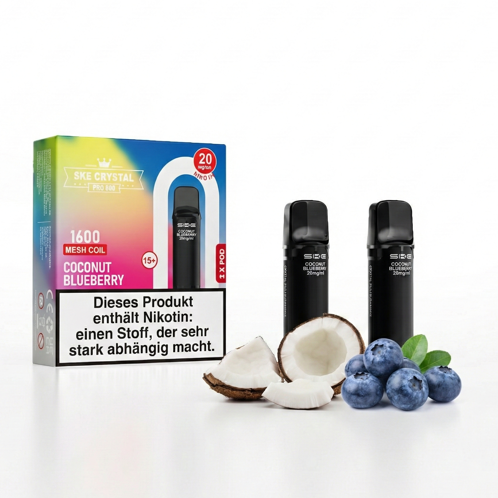 SKE Crystal Pro Pods 800 - Coconut Blueberry SKE Crystal Pro Pods 800 - Coconut Blueberry