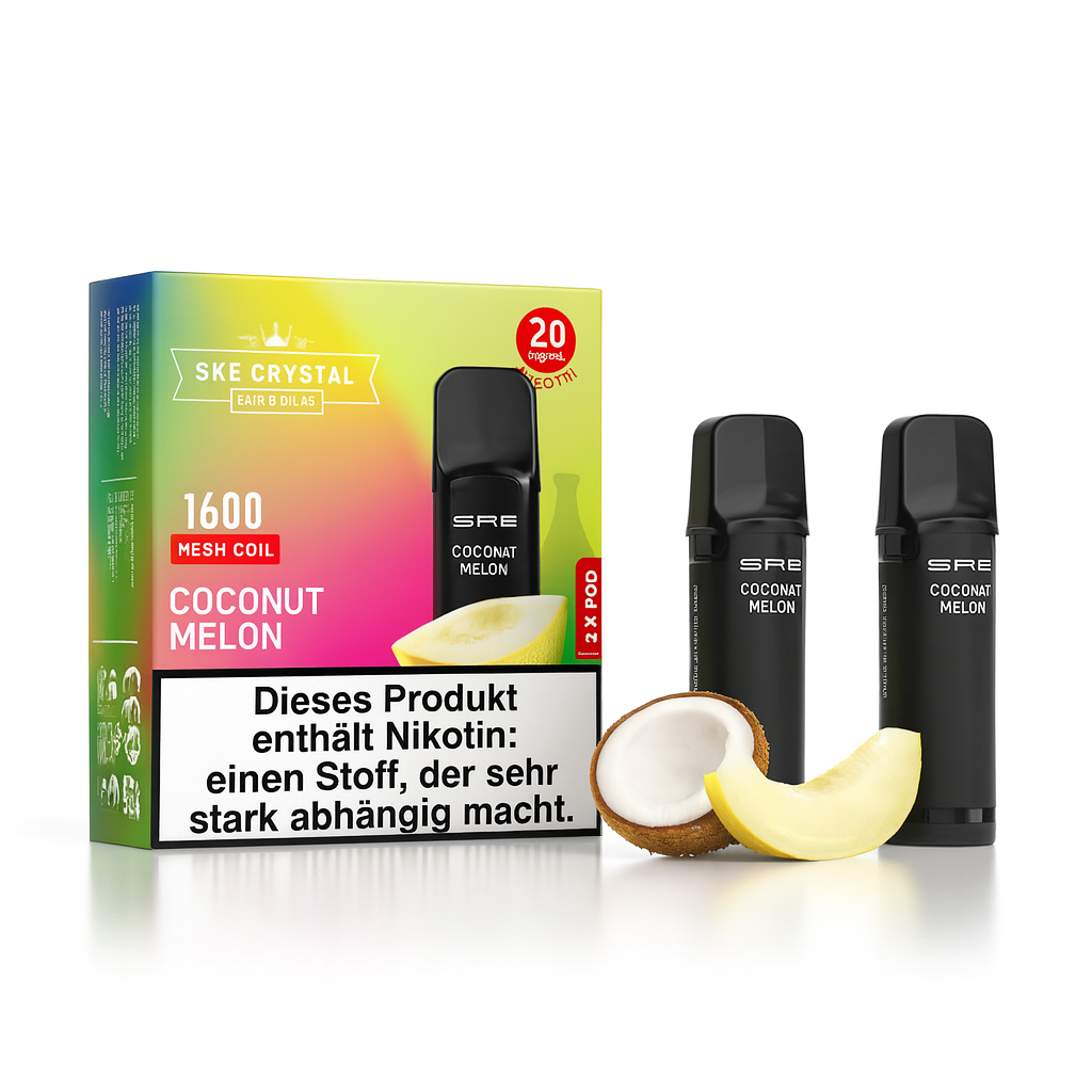 SKE Crystal Pro Pods 800 - Coconut Melon SKE Crystal Pro Pods 800 - Coconut Melon