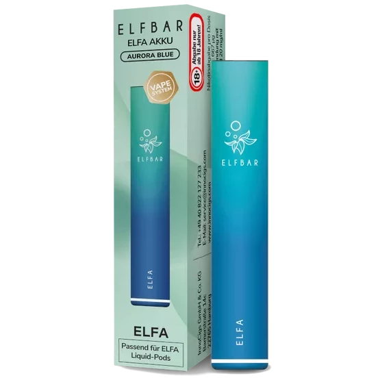 ELFBAR ELFA Akku - AURORA BLUE - Mehrweg Basisgerät