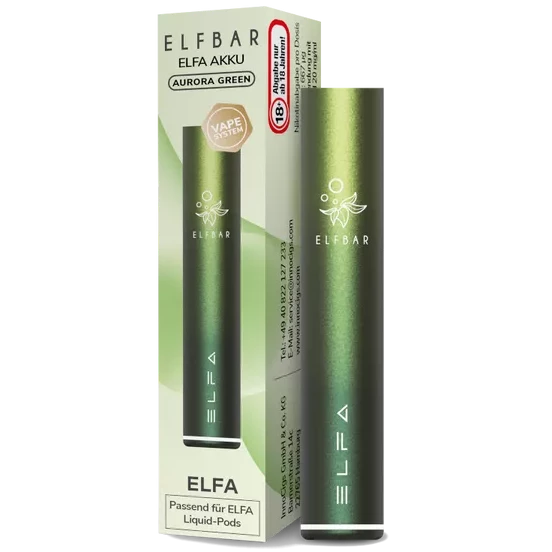ELFBAR ELFA Akku - AURORA GREEN - Mehrweg Basisgerät