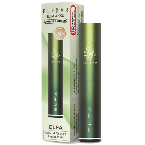 ELFBAR ELFA Akku - AURORA GREEN - Mehrweg Basisgerät ELFBAR ELFA Akku - AURORA GREEN - Mehrweg Basisgerät