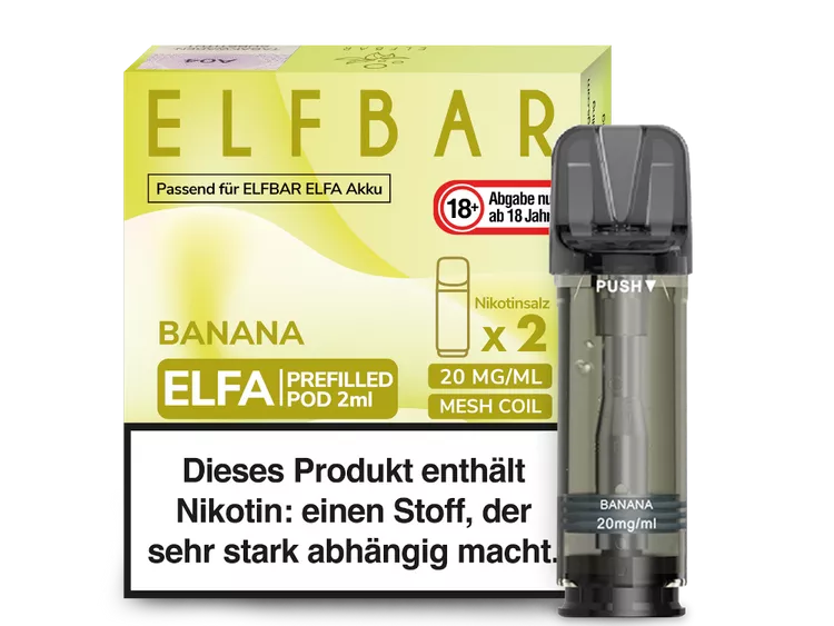 ELFBAR ELFA POD 2er Pack - BANANA ELFBAR ELFA POD 2er Pack - BANANA