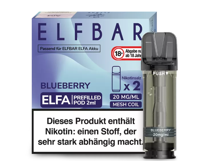 ELFBAR ELFA POD 2er Pack - BLUEBERRY ELFBAR ELFA POD 2er Pack - BLUEBERRY