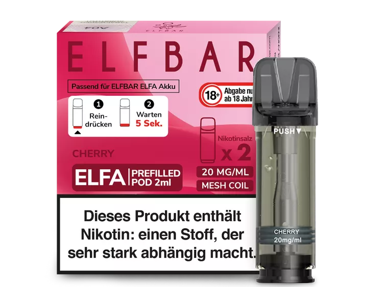 ELFBAR ELFA POD 2er Pack - CHERRY ELFBAR ELFA POD 2er Pack - CHERRY CANDY