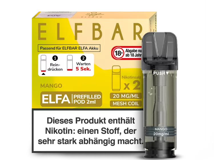 ELFBAR ELFA POD 2er Pack - MANGO ELFBAR ELFA POD 2er Pack - MANGO