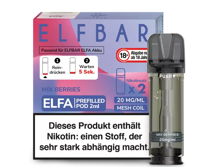 ELFBAR ELFA POD 2er Pack - MIX BERRIES ELFBAR ELFA POD 2er Pack - MIX BERRIES