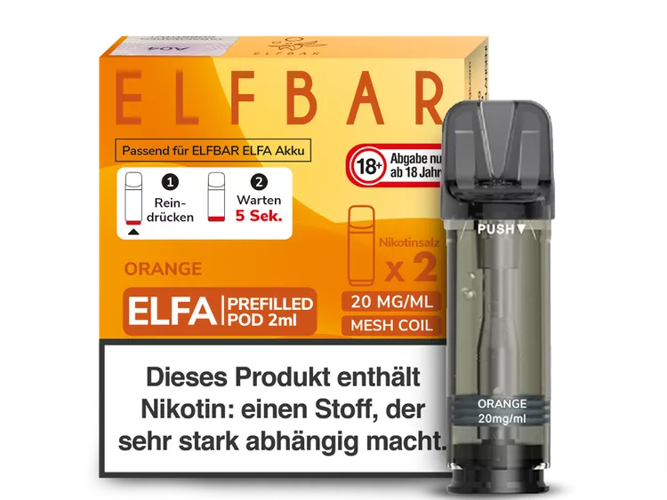 ELFBAR ELFA POD 2er Pack - ORANGE ELFBAR ELFA POD 2er Pack - ORANGE