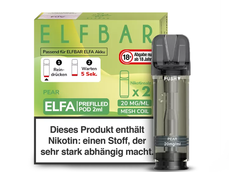 ELFBAR ELFA POD 2er Pack - PEAR ELFBAR ELFA POD 2er Pack - PEAR