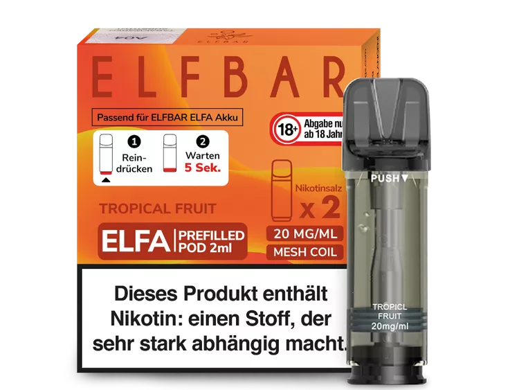 ELFBAR ELFA POD 2er Pack - TROPICAL FRUIT ELFBAR ELFA POD 2er Pack - TROPICAL FRUIT