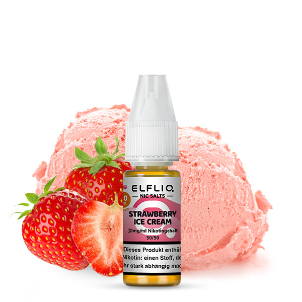 ELFBAR Elfliq eLiquid 10ml - Strawberry Ice Cream ELFBAR Elfliq eLiquid 10ml - Strawberry Ice Cream