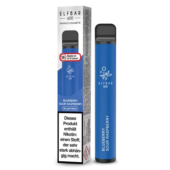 ELF BAR 600 BLUEBERRY SOUR RASPBERRY - Einweg E-Zigarette ELF BAR 600 BLUEBERRY SOUR RASPBERRY - Einweg E-Zigarette
