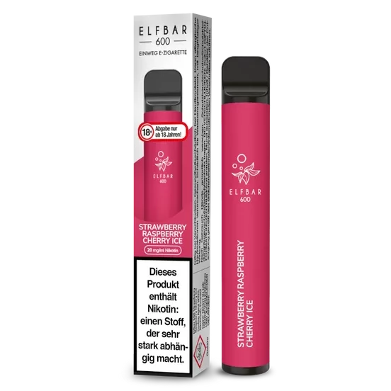 ELF BAR 600 STRAWBERRY RASPBERRY CHERRY ICE - Einweg E-Zigarette ELF BAR 600 STRAWBERRY RASPBERRY CHERRY ICE - Einweg E-Zigarette