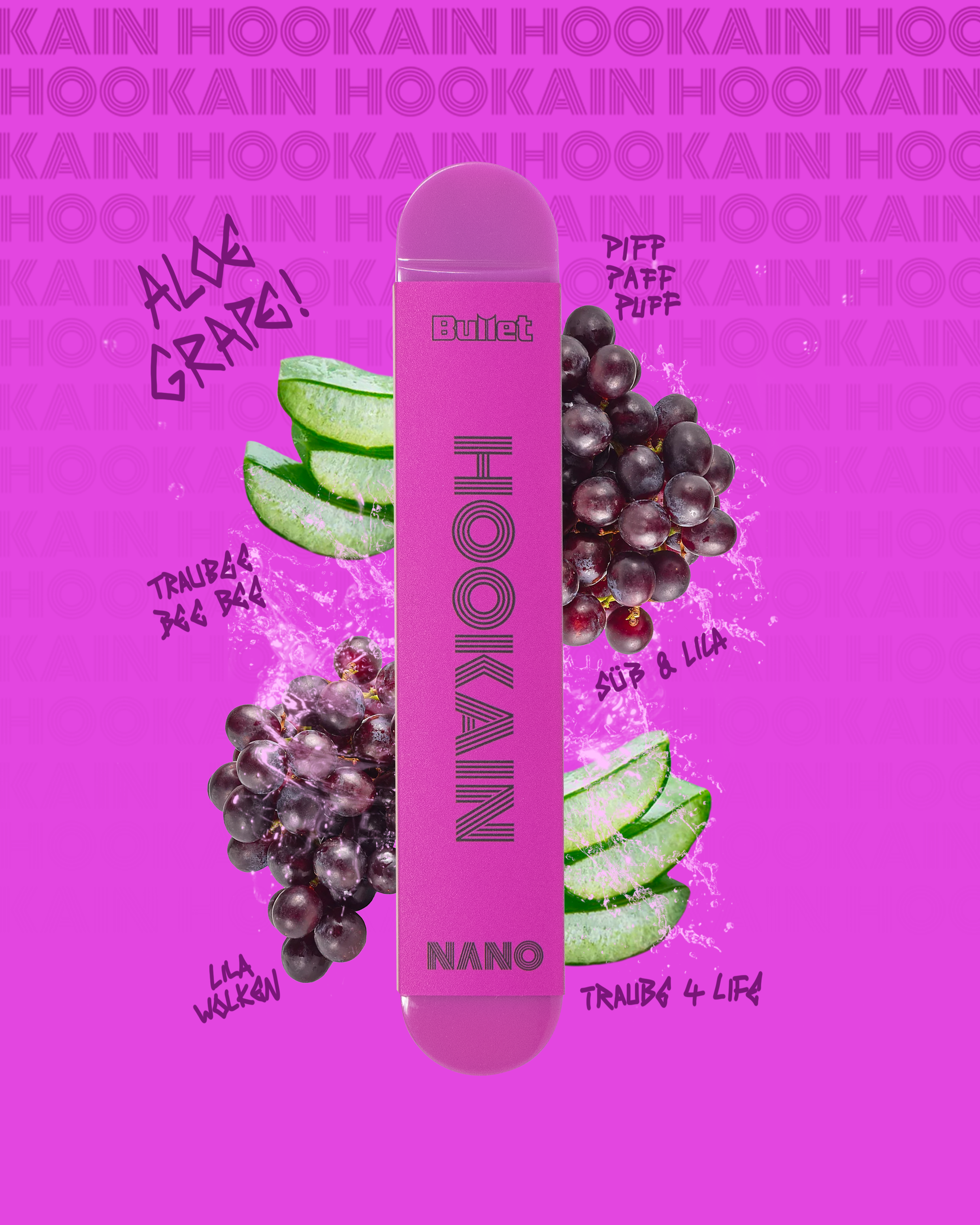 HOOKAIN - Nano X - Aloe Grape - Einweg E-Zigarette HOOKAIN - Nano X - Aloe Grape