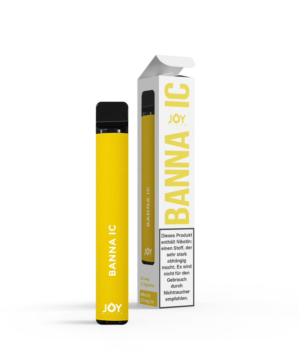 JOY Stick BANNA IC - Banane, Ice - Einweg E-Zigarette JOY Stick BANNA IC - Banane, Ice