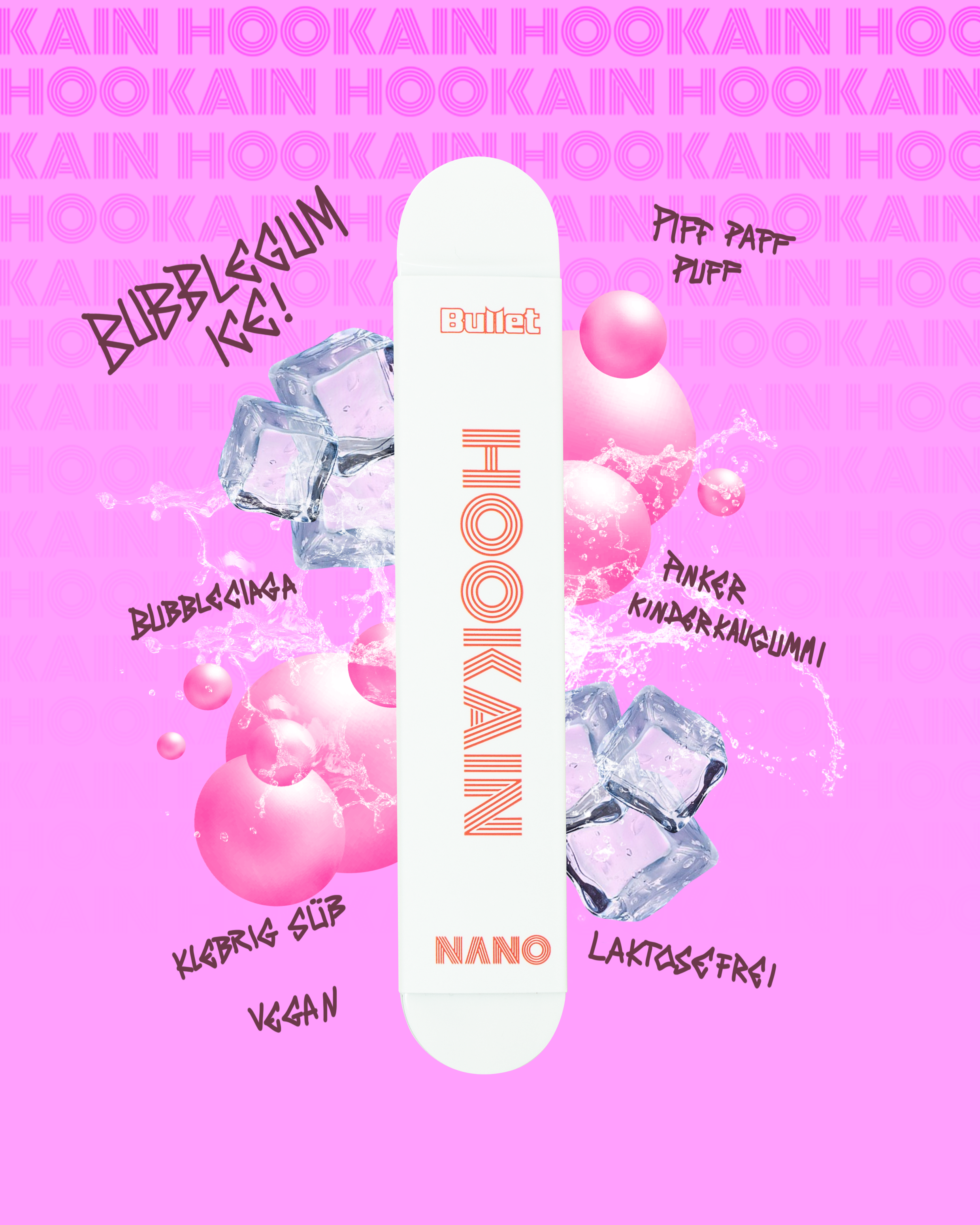 HOOKAIN - Nano X - Bubblegum Ice - Einweg E-Zigarette HOOKAIN - Nano X - Bubblegum Ice