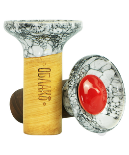 OBLAKO FLOW - Red on Marble White/Black